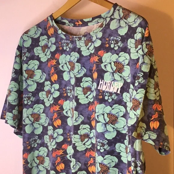 Hurley Mens XXL Floral Multi Colored T-Shirt - Picture 3 of 16